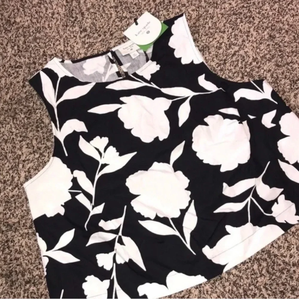 Kate Spade X Target Pleated Floral Cotton Tank XXL or XXS NWOT - Picture 3 of 6